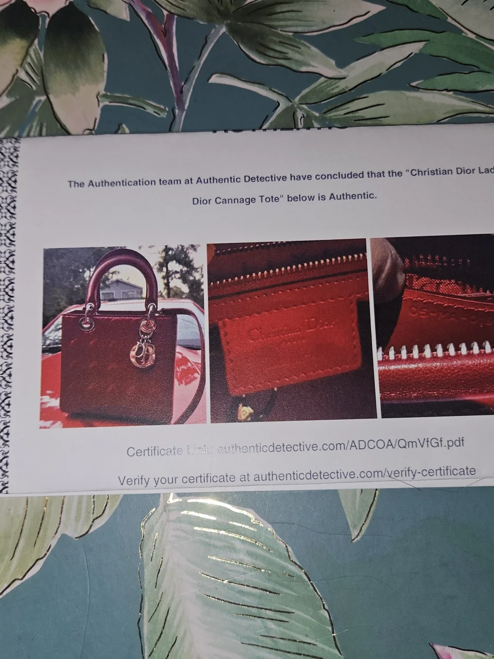 Red Patent Quilted Tote Bag by